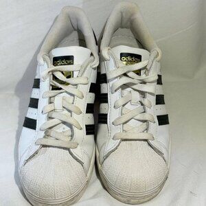 Adiddas Superstar Womens Black White Sneaker Lace-up SHoes Size 7